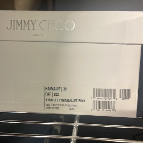 Jimmy Choo Pink and Silver Metallic Hawaii Sneakers - Picture 4 of 4